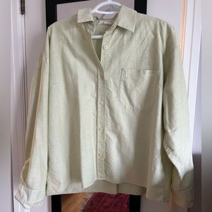 Djerf Avenue light green Breezy Shirt, size small